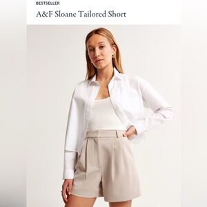 Abercrombie White Sloan Tailored Shorts